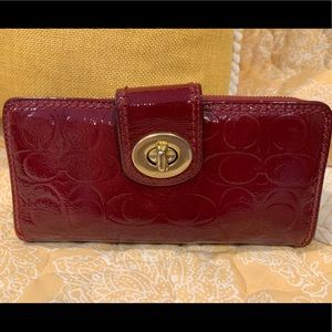 Red Coach Wallet
